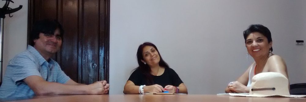 Wilfredo Santoro Cerda, presidente del Consejo Patrimonial de Mejillones; Ana Paz Cárdenas, Secretaria Ejecutiva de Monumentos Nacionales, y Ana Olivares Cepeda, consejera nacional del Cosoc de DIBAM.